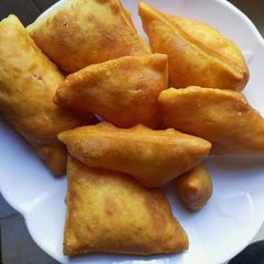 A picture of Tumeric mandazi.