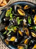 Moules bouchot à la marinière