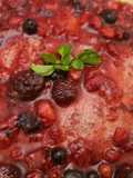 Torta de frutos rojos sin harina de trigo