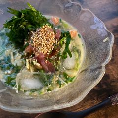 A picture of Japanese Cold Miso Soup with Rice (冷汁).