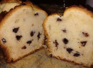 Una foto de Budín de naranja y chips de chocolate