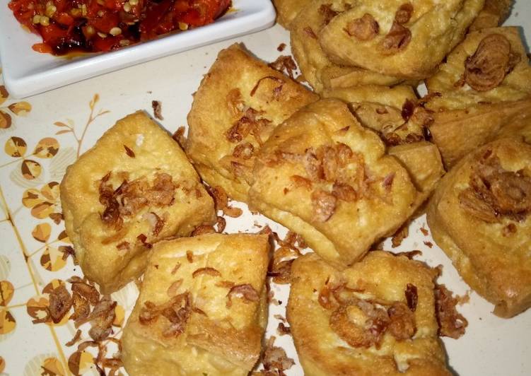 Resep Tahu goreng tabur bawang yang Menggugah Selera