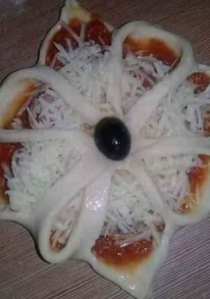 صورة لوصفة بيتزا على طريقتي
