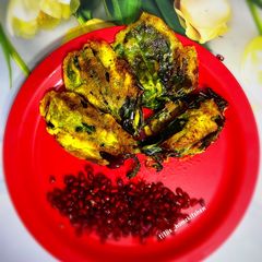 A picture of Malabar Spinach Fritters.