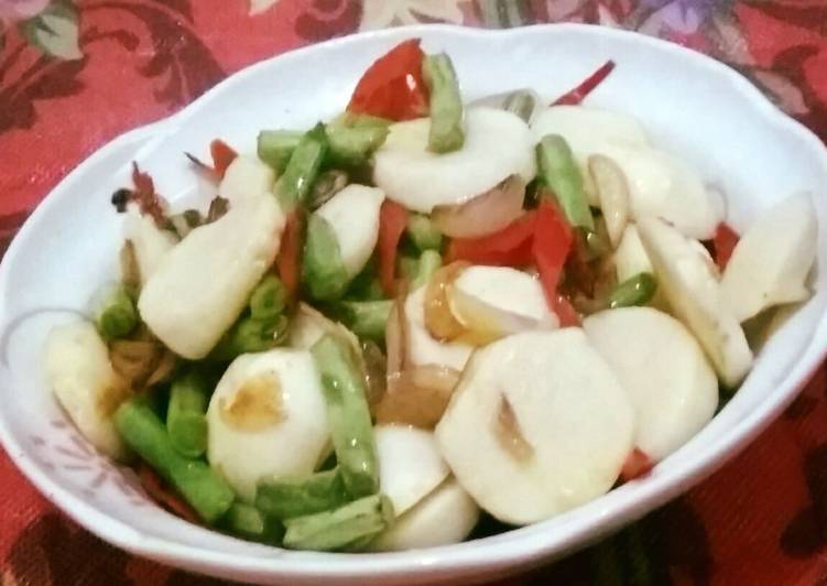 Resep Tumis buncis bakso ikan yang Bikin Ngiler