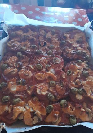 O poză a rețetei Pizza din pâine.