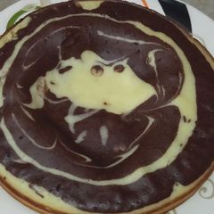 A picture of Marble cake in a blender without oven.