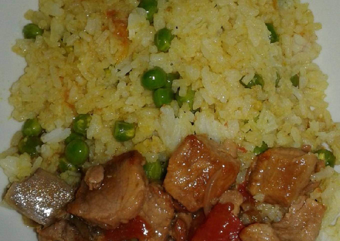 Fried rice/ wet fry pork