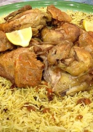 صورة لوصفة طريقة عمل الكبسة السعودي بالدجاج