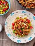 Tortillas with Grilled Chicken, Vegetables, and Yogurt