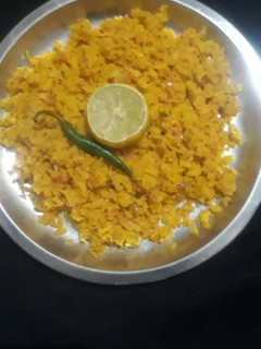 A picture of Onion poha.