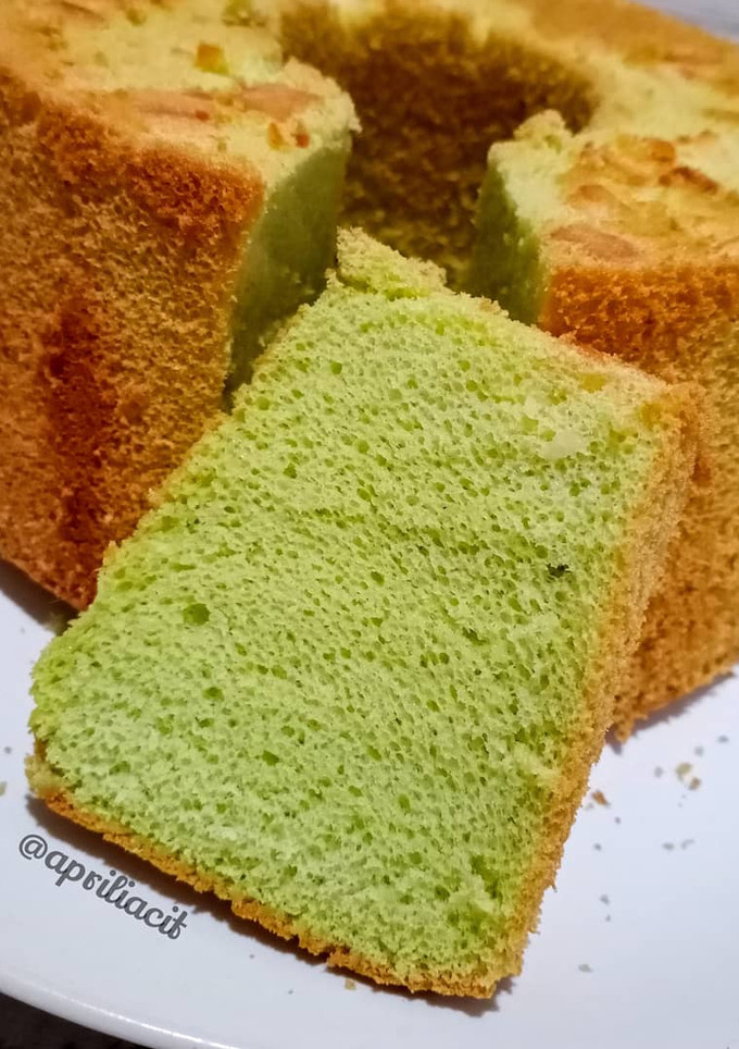 Foto resep Chiffon Pandan Keju (Gluten Free)