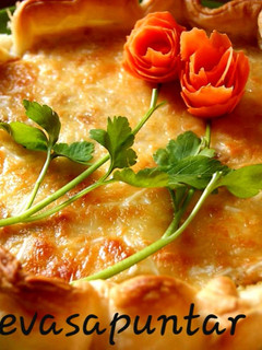 Una foto de Quiche de puerros con hojaldre