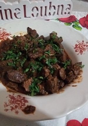 صورة لوصفة كبدة دجاج مشرملة