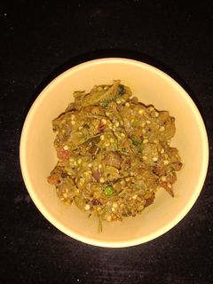 खानदेशी वांग्याचं भरीत (khandeshi vangyach bharit recipe in marathi) रेसिपी चे मुख्य फोटो