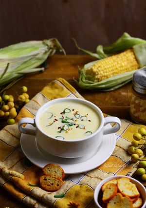 صورة لوصفة شوربة الذرة