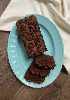 Una foto de Panqué de chocolate con calabacita