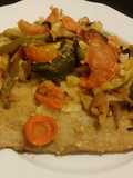 Salmón criollo empanado, con verduras, al horno(súper sano, sin sal)