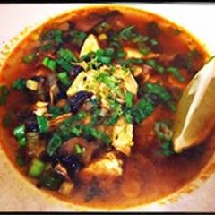 A picture of Thai Chicken and Mushroom Broth.