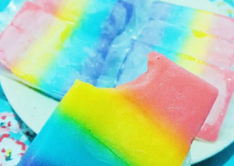 Resep Es Gabus Hunkwe Rainbow | Resep Membuat Es Gabus Hunkwe Rainbow Yang Bikin Ngiler