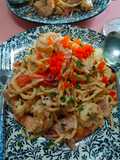 สปาเก็ตตี้ครีมซอสไข่กุ้ง