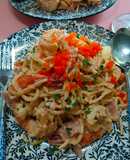 สปาเก็ตตี้ครีมซอสไข่กุ้ง