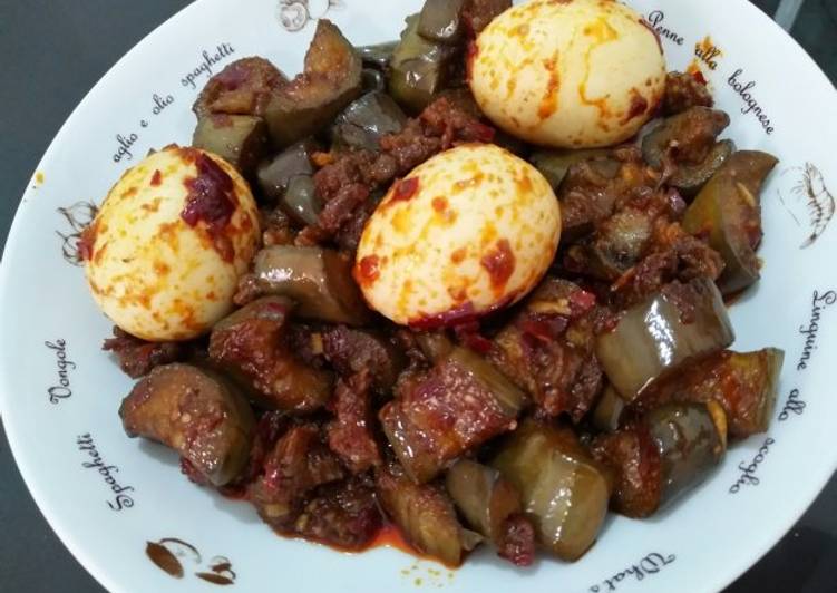 Balado gunawan terong + lemak sapi DEBM