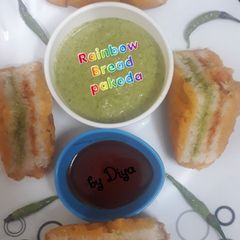 A picture of Rainbow Bread Pakoda.