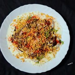 Dahi Aloo Tikki Chaat A picture of Dahi Aloo Tikki Chaat.