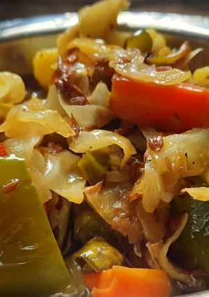 A picture of Soupy mixed vegetable |no onion |no tomato.
