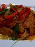 แหนมไก่ผัดพริก