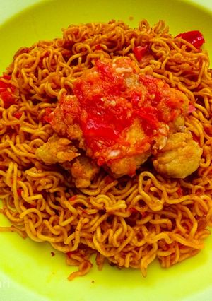 Foto resep Mie setan geprek