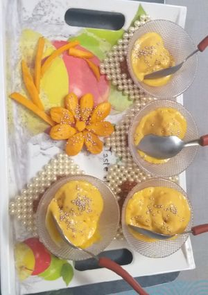 A picture of Creamy Mango Ice Cream.
