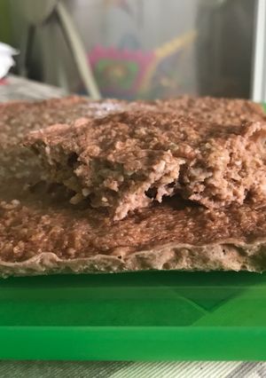 Una foto de Pastel avena fit microondas