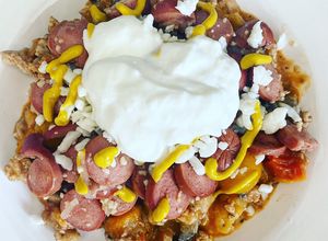 Una foto de Carne molida estilo hot dog