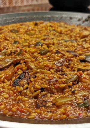 Una foto de Arroz cremoso de verduras