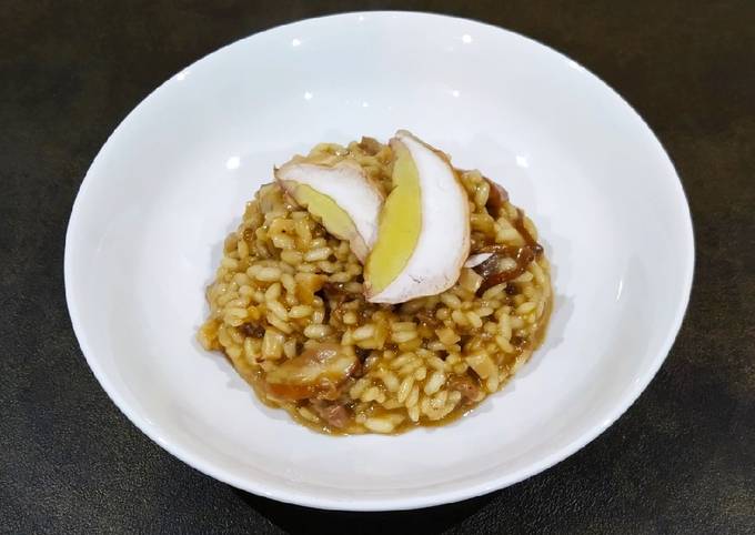 Ricetta di Fatto in casa super veloce Risotto ai funghi porcini e salsiccia