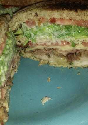 Una foto de Club house sándwich