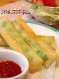 Easy Pan-Fried Edamame Cheese Spring Rolls