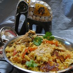 A picture of Chicken Pilaf   پلو مرغ.