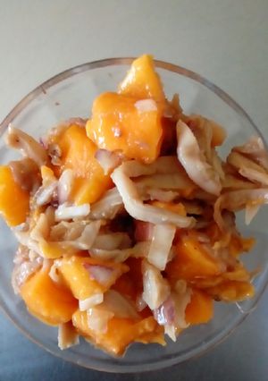 Una foto de Ceviche de setas y mango