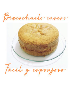 Una foto de Bizcochuelo casero. Fácil y esponjoso