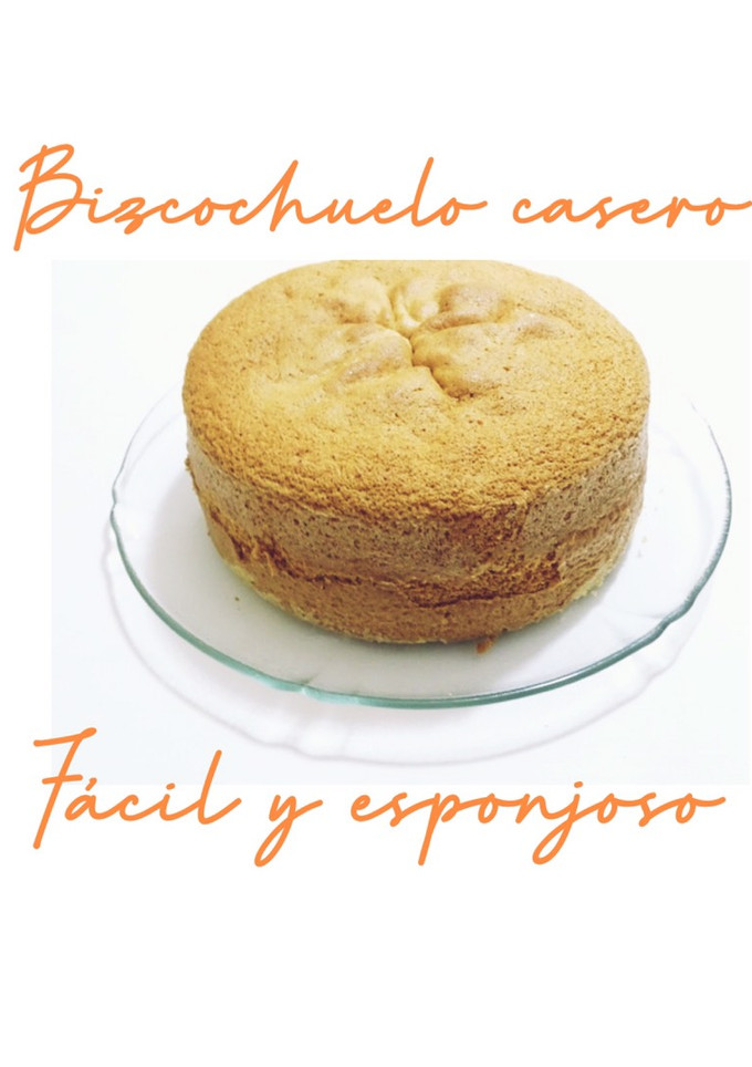 Una foto de Bizcochuelo casero. Fácil y esponjoso