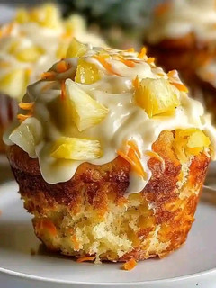 A picture of Hawaiian Pineapple Carrot Muffins.