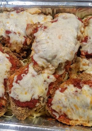 A picture of Baked Chicken Parmesan.