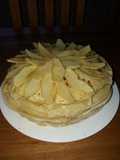 Torta de panqueques con crema de limón