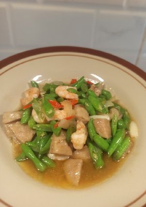 Foto resep Oseng buncis bakso udang