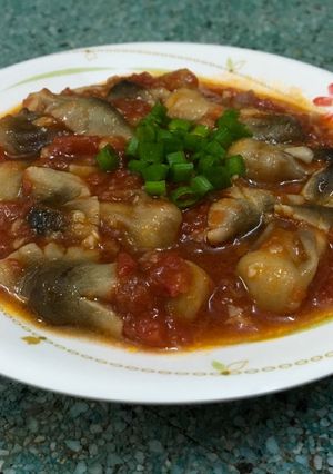 Hình của món Nấm rơm sốt cà.