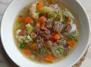 Gambar sop daging sapi wortel