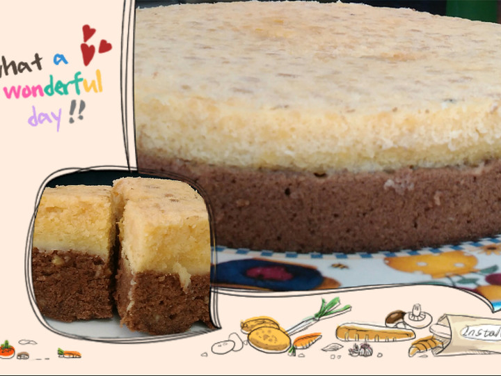 Anti Ribet, Bikin Brownies Kukus Tempe &amp;#34;black &amp;amp; white&amp;#34; Istimewa